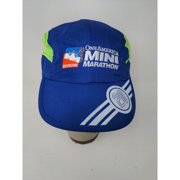 Indy 500 Festival Mini Marathon 2020 Strapback Hat Blue Green Embroidered - Picture 3 of 12